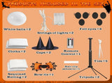 2pcs Halloween Decorations Indoor,Ghost Decor with String Lights Remote Control,Halloween Party V1107-129-29811