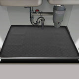Washable Black Rubber Mat for Kitchen Cabinet Organizers and Under Sink Use V1192-AZ-W-25495