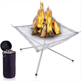 Portable Outdoor Fire Pit Camping Fire Pit Foldable Mesh Fire Pits for Camping, Campfire with V1369-AZ3-W-11772