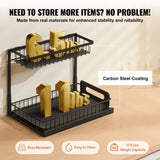 VEVOR 2-Tier Wire Pull Out Cabinet Under Sink Organizer 10.7"x14.2" Drawer Basket V952-FZSLLTGPFECSRVFBHV0