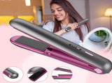2-in-1 Hair Straightener and Curler, Portable with Adjustable Heat V888-ELOSUNG16547