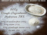 Bannet Bread Proofing Basket 2 pack 10 inch Oval Basket with Liner, Bread Proofing Basket Perfect V1258-DP02-C-1059