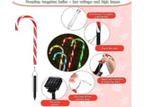 Christmas Solar Candy Cane Lights Candy Cane Pathway Markers Lights Set Of Xmas Led Yard Lawn Indoor V1263-JX-1671