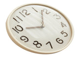 12 Inch Wooden Wall Clock Silent Non Ticking Wall Clock Battery Operated Round for Kitchen Home V1294-YM0901-3115240110411