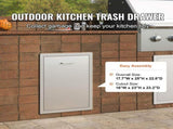 Pull Out Trash 50x58x57.4 cm Raised Style Trash Bin with Pull-Out Tray Stainless Steel Trash V952-CTGSHGLJCTG000001V0