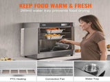 Hot Box Food Warmer, 4-Tier Concession Warmer with Water Tray, 4 Pans, Glass Double-door and V952-XXSPBWJ4CTMMFFLR5V3