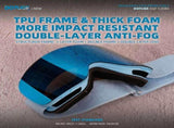 Magnetic Flip-Up Ski Goggles with Anti-Fog Cylindrical Lens for Snow Sports, Winter Hiking, and V1341-ZY-JNQ8ZBDG-E