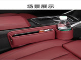 Anti-Drop Car Seat Gap Filler Organizer, Premium Leather Console Organizer, Easy Access to V1107-800-22234-BEG-2PCS
