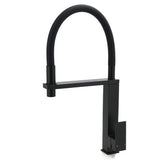 Matt Black Swivel Kitchen Sink Basin Mixer Swivel Faucet Tapware Pull Out Spout V1233-KSQ509B