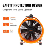 Portable Ventilator, 304.8mm/12inch Heavy Duty Cylinder Fan with 10m Duct Hose, 367W Strong Shop V952-BXS550W1012IN2YW8V3