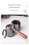 Dark Grey Round Professional Aluminum Espresso Tamping Station - Adjustable Portafilter Holder Stand V888-ELOSUNG23970