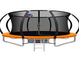 14ft Trampoline Everfit Kids Trampoline Rebounder w/ Ladder Basketball Hoop Orange TRAMPO-C-C14-OR-ABC