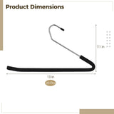 20PCS Open Ended Pants Hangers, Non-Slip Sponge Padded Hangers, Heavy Duty Metal Pants Hangers, V1192-AZ-W-18336