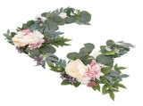 2pcs Hanging Flowers Swag ABS Artificial Decorative Arch Flowers with Bandage for Wedding V1294-YM0718-3115220088211