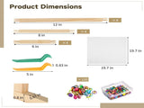 12PCS Wooden Canvas Stretcher Bars with 2 Tacks Removers, Mesh Fabric, 100PCS Thumb Tacks, Storage V1192-AZ-W-18406