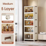 Stackable Storage Boxes with Transparent Doors - Modular Organizer for Home & Pantry 55*32*152cm V888-ELOSUNG10913