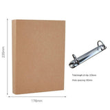 12Pcs A5 Refillable Ring Binder,A5 Kraft Binder Tray with 2 Rings to Add Loose Sheets,A5 Kraft V1369-AZ3-W-11266