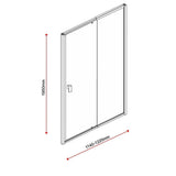 Adjustable Semi Frameless Shower Screen 114-122cm x 195cm With Gold Hardware & No Side Return For V63-958111