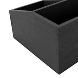 Tea Bag Organizer Multifunctional Wooden Divided Tea Bag Holder for Coffee Capsules Paper Cups Black V1294-YM0901-3117250004911