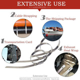 100 Pack Stainless Steel Metal Zip Ties Heavy Duty Silver 120kg Strength, 500 x 7.9mm V1237-ZY-522-0010