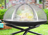 Firepit Spark Screen Lid, 30" Diameter, Outdoor Firepit Ring Cover Round Accessories, Fire Pit Metal V952-HKWZ201BXGQXT4Q0KV0