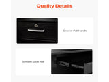 Reception Desk, 1400 x 800 x 1200 mm L-Shaped Front Counter Table, Office Reception Counter with V952-YBQTLX1CDCCJ185MFV0