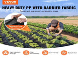 Weed Barrier Landscape 6.5*330FT Heavy Duty Garden Weed Woven PP Weed Control V952-JBXBZ65330FT39S57V0