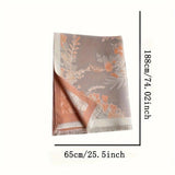 Bohemian-style Faux Cashmere Shawl Scarf, Soft, Warm, and Stylish for Autumn and Winter V1232-FXRPJ010