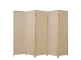 Bamboo Room Divider 5 Panel Folding Privacy Screen V957-SDFOROSN3610S