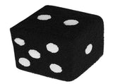 Foot Stool Soft Comfortable Simple Warm Sturdy Base Cube Stool for Home Living Room Bedroom Black V1294-YM0521-3116230003014