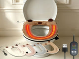 USB Heated Toilet Seat Cover with Capybara Design Soft Plush, Washable, Fast Heating, 5-Level V1341-ZY-69VLM7RR-GREY