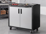 Giantz Rolling Tool Cabinet Heavy-Duty Storage Cabinet Adjustable Shelf Black and Grey TC-ROL-2D-BG