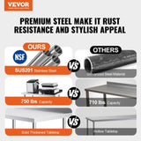 24 x 36 x 40 Inch Stainless Steel Work Table, Commercial Food Prep Worktable with Casters, Heavy V952-CFBXGGZTLCDJUI1NFV0