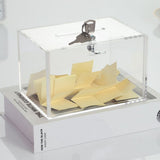 Clear Acrylic Donation Box with Lock for Home Use Practical and Safe V1192-AZ-W-30480