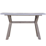 Stony 130cm Hall Entrance Console Table with Concrete Top - White V315-V-CHAR-008