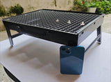 Weekend Essential Portable Foldable BBQ Grill Home & Camping Heavy Duty Steel No Assembly V1232-SKVDHG002