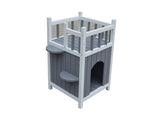 YES4PETS Cat Shelter Condo with Escape Door Rabbit Kitty Dog House Cave V278-CH363-PS7438