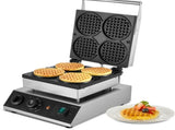 Commercial Maker, 4PCS Round Baker Machine,1750W Non-Stick Stainless Steel Belgian V952-SYBLSHFBJDPF0EHRRV3