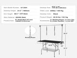 Pet Grooming Table Two Arms with Clamp, 117cm Dog Grooming Station, Foldable Pets Grooming Stand for V952-ZDMRZ46INCH0I6658V0