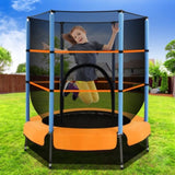 Everfit 4.5FT Trampoline for Kids w/ Enclosure Safety Net Rebounder Gift Orange TRAMPO-C-MINI45-OR