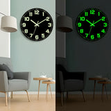 Black Glow In The Dark Wall Clock Silent Wall Clock Australia Modern Home Decor Clock V1347-DSZ-CLOCK-001