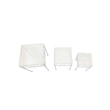 Set 3 Bordeaux Square Tables / Potplant Stands 38cm, 33cm, 28cm V637-48119TBL