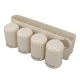 Toothbrush Holder Wall Mounted Multi Functional Toothbrush Toothpaste Dispenser for Bathroom 4 Cup V1294-YM0901-3112230055913