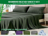4 Piece Hotel Bamboo Cooling Sheet Set -Ultra Soft 2000TC Breathable Bed Sheets Set with 37 V1317-ZXW9-AUQ-4JT-JL