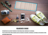 Glasses Organizer Jewelry Tray, 5 Grids Leather Eyeglass Storage Case Sunglass Display Tray and V1259-DP01-A-781