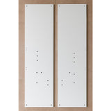 Double Wall Bed in White Gloss Space Saving Murphy Bed Kit with Silver Door Handle V63-953701
