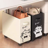 2 Pack Rolling Oxford Fabric Basket with Wheels - 28L Slim Underdesk V888-ELOSUNG55257