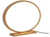 Bamboo Single Ring LED Lamp Light Modern Scandi Minimalistic - Natural V563-75165
