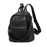 Lychee-grain leather backpack wear-resistant, large capacity, casual travel & commute, multiple V1232-SJB-ZP-001