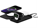 Cygnett MagTravel Qi2.0 2-in-1 Wireless Charger - Black , 1.2M USB-C Cable,15W, Compact V1202-V2-MPA-CY5138WIRDE